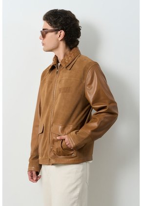 Chaqueta De Cuero Para Hombre Nila 2 Chaqueta De Cuero Para Hombre Nila 2 Miel M VÉLEZ