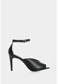 Sandalia Tacón Duna En Cuero Folia Para Mujer Peep Toe Sandalia Tacón Duna En Cuero Folia Para Mujer Peep Toe Negro 37 VÉLEZ de Vélez