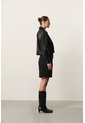 Chaqueta Boxy En Cuero Para Mujer Cayena Chaqueta Boxy En Cuero Para Mujer Cayena Negro L VÉLEZ de Vélez
