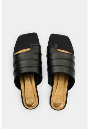 Sandalia Plana En Cuero Para Mujer Xinca Sandalia Plana En Cuero Para Mujer Xinca Negro 37 VÉLEZ