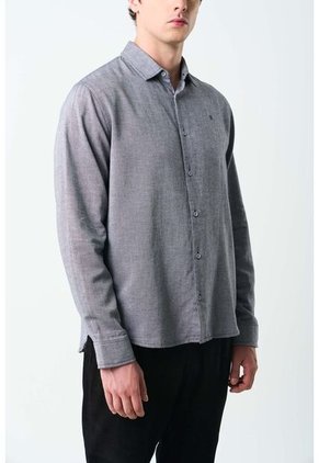 Camisa Oxford Manga Larga Calagua Para Hombre Semifitted Camisa Oxford Manga Larga Calagua Para Hombre Semifitted Negro S VÉLEZ