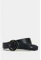Cinturón Unifaz Caval De Cuero Grabado Para Mujer Hebilla Circular Cinturón Unifaz Caval De Cuero Grabado Para Mujer Hebilla Circular Negro M VÉLEZ de Vélez