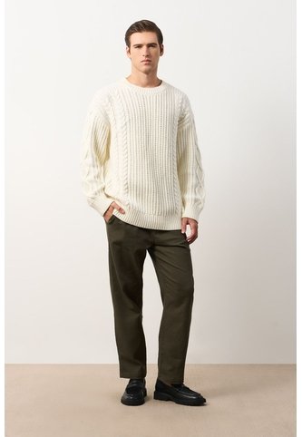 Sweater Tejido Para Hombre Raices Sweater Tejido Para Hombre Raices Crema S VÉLEZ Vélez