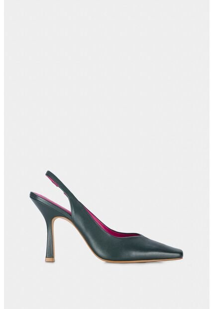 Tacones Cerrados Baltimore De Cuero Para Mujer Punta Cuadrada Tacones Cerrados Baltimore De Cuero Para Mujer Punta Cuadrada Verde 34 Vélez