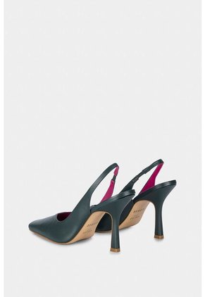 Tacones Cerrados Baltimore De Cuero Para Mujer Punta Cuadrada Tacones Cerrados Baltimore De Cuero Para Mujer Punta Cuadrada Verde 34 Vélez