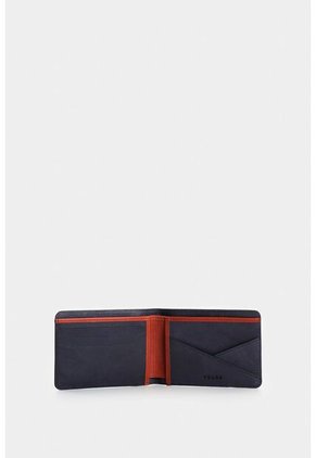 Billetera Oasis De Cuero Para Hombre Detalle Contraste Billetera Oasis De Cuero Para Hombre Detalle Contraste Azul Oscuro VÉLEZ