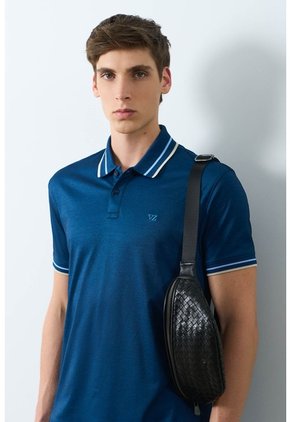 Polo Manga Corta Para Hombre Luzia Polo Manga Corta Para Hombre Luzia Azul Oscuro XXL VÉLEZ