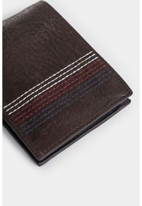 Billetera Stitch De Cuero Costuras Decorativas Cafe Billetera Stitch De Cuero Costuras Decorativas Cafe VÉLEZ