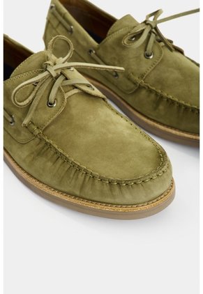 Mocasines En Cuero Para Hombre Boat Mocasines En Cuero Para Hombre Boat Verde 45 VÉLEZ