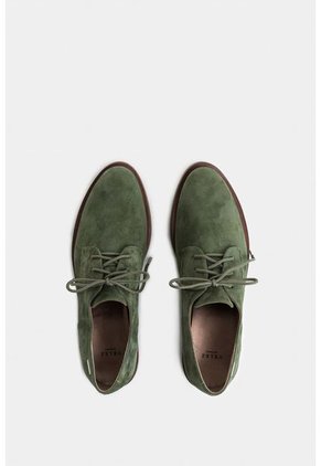 Zapato De Cordón Alba En Cuero Gamuza Para Mujer Silueta Oxford Zapato De Cordón Alba En Cuero Gamuza Para Mujer Silueta Oxford Verde 37 Vélez