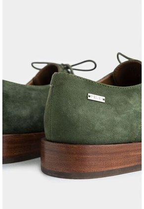 Zapato De Cordón Alba En Cuero Gamuza Para Mujer Silueta Oxford Zapato De Cordón Alba En Cuero Gamuza Para Mujer Silueta Oxford Verde 37 Vélez