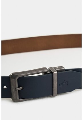 Cinturón Doble Faz Dobra De Cuero Para Hombre Vintage Cinturón Doble Faz Dobra De Cuero Para Hombre Vintage Azul Oscuro 30 VÉLEZ