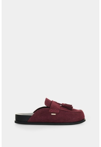 Suecos Tipo Mule En Cuero Para Mujer Tairu Suecos Tipo Mule En Cuero Para Mujer Tairu Vinotinto 39 VÉLEZ