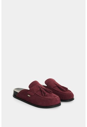 Suecos Tipo Mule En Cuero Para Mujer Tairu Suecos Tipo Mule En Cuero Para Mujer Tairu Vinotinto 39 VÉLEZ