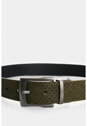 Cinturón Doble Faz De Cuero Para Hombre Gael Cinturón Doble Faz De Cuero Para Hombre Gael Verde 36 VÉLEZ