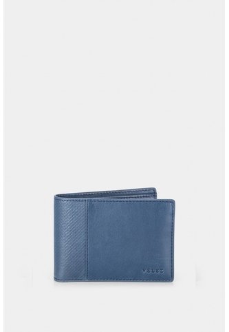 Billetera Draco De Cuero Para Hombre Mezcla De Texturas Billetera Draco De Cuero Para Hombre Mezcla De Texturas Azul Oscuro VÉLEZ Vélez