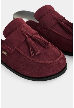 Suecos Tipo Mule En Cuero Para Mujer Tairu Suecos Tipo Mule En Cuero Para Mujer Tairu Vinotinto 39 VÉLEZ