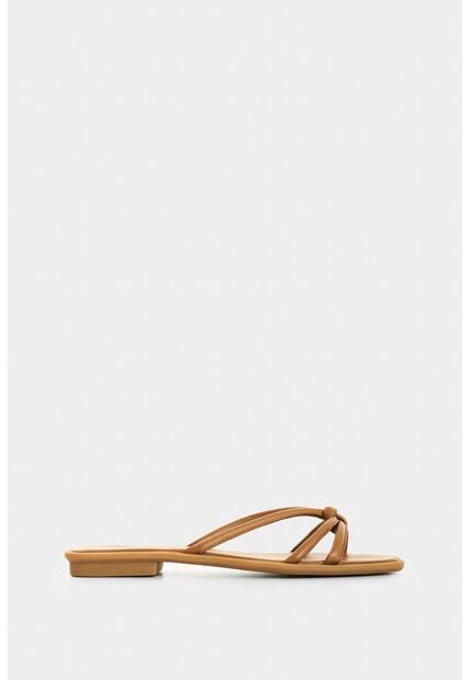 Sandalia Plana De Cuero Para Mujer Sole Sandalia Plana De Cuero Para Mujer Sole Miel 34 VÉLEZ