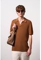 Polo Manga Corta Tejida Para Hombre Dunas Polo Manga Corta Tejida Para Hombre Dunas Miel XL VÉLEZ de Vélez