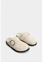 Mocasines Destalonados Niebla De Cuero Gamuzado Para Mujer Hebilla Mocasines Destalonados Niebla De Cuero Gamuzado Para Mujer Hebilla Crema 37 VÉLEZ de Vélez