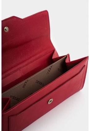 Billetera Porta Chequera De Cuero Para Mujer Marina Billetera Porta Chequera De Cuero Para Mujer Marina Rojo VÉLEZ