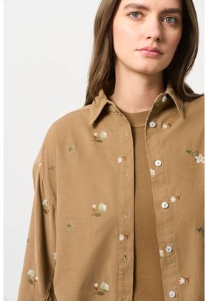 Camisa Manga Larga Flower Para Mujer Camisa Manga Larga Flower Para Mujer Kaky XL VÉLEZ