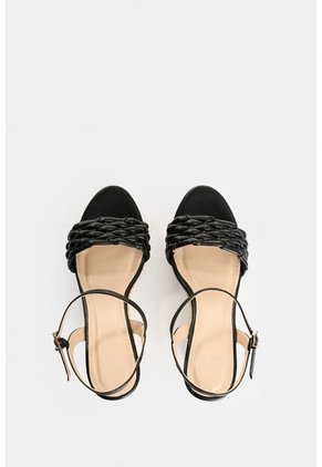 Sandalia Plataforma De Cuero Para Mujer Elia Sandalia Plataforma De Cuero Para Mujer Elia Negro 38 VÉLEZ