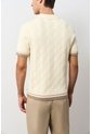 Polo Manga Corta Tejida Para Hombre Aura Polo Manga Corta Tejida Para Hombre Aura Crema XXL VÉLEZ de Vélez