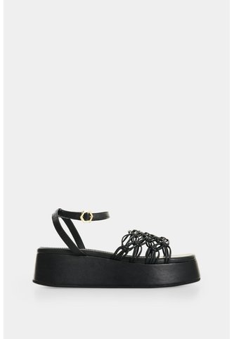 Sandalia Plataforma En Cuero Para Mujer Orquidea Sandalia Plataforma En Cuero Para Mujer Orquidea Negro 39 VÉLEZ Vélez