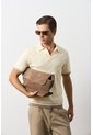 Polo Manga Corta Tejida Para Hombre Aura Polo Manga Corta Tejida Para Hombre Aura Crema XXL VÉLEZ de Vélez