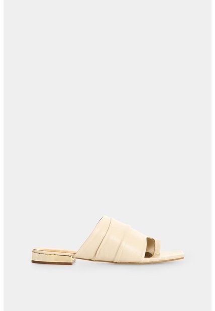 Sandalia Plana En Cuero Para Mujer Xinca Sandalia Plana En Cuero Para Mujer Xinca Crema 34 VÉLEZ