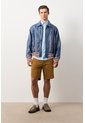 Chaqueta Bomber En Cuero Envejecido Para Hombre Chaqueta Bomber En Cuero Envejecido Para Hombre Azul XXXL VÉLEZ de Vélez