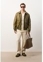 Chaqueta Aviador De Cuero Para Hombre Nila Chaqueta Aviador De Cuero Para Hombre Nila Verde Oliva M VÉLEZ de Vélez