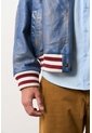 Chaqueta Bomber En Cuero Envejecido Para Hombre Chaqueta Bomber En Cuero Envejecido Para Hombre Azul XXXL VÉLEZ de Vélez
