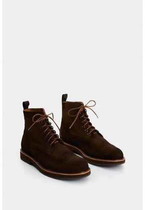 Botas Silene De Cuero Gamuzado Para Hombre Silueta Formal Botas Silene De Cuero Gamuzado Para Hombre Silueta Formal Cafe 46 VÉLEZ