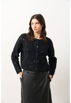 Cardigan Tejido Para Mujer Aurelia Cardigan Tejido Para Mujer Aurelia Negro XS VÉLEZ