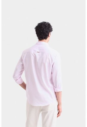 Camisa Manga Larga Popelina Para Hombre Cuello Camisero Clásico Camisa Manga Larga Popelina Para Hombre Cuello Camisero Clásico Rosado L VÉLEZ