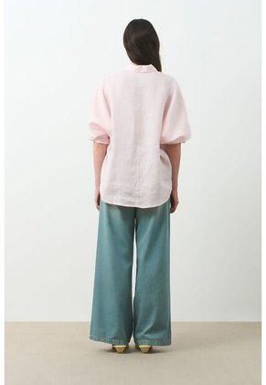 Camisa Peonia Para Mujer Manga Murciélago Camisa Peonia Para Mujer Manga Murciélago Rosado L VÉLEZ