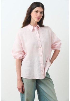 Camisa Peonia Para Mujer Manga Murciélago Camisa Peonia Para Mujer Manga Murciélago Rosado L VÉLEZ