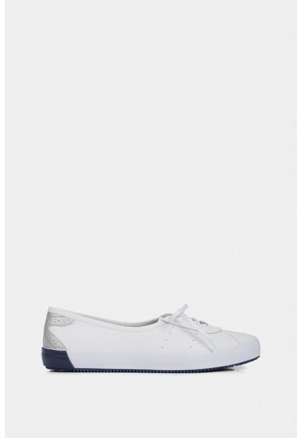 Tenis Planos Atenas De Cuero Para Mujer Casual Tenis Planos Atenas De Cuero Para Mujer Casual Blanco 39 VÉLEZ