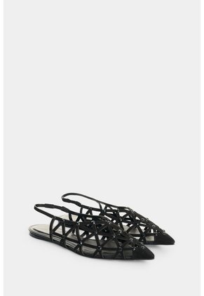 Baleta En Cuero Para Mujer Hybris Baleta En Cuero Para Mujer Hybris Negro 35 VÉLEZ