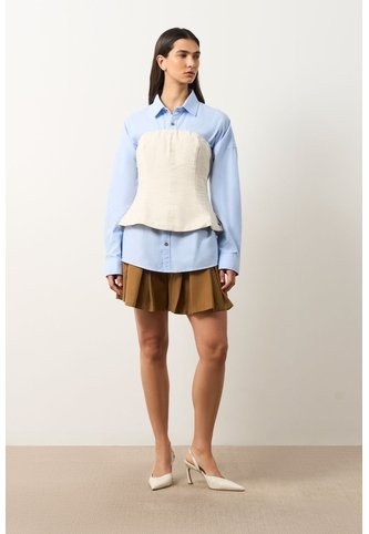 Top Strapless En Denim Para Mujer Lumbre Top Strapless En Denim Para Mujer Lumbre Crema XS VÉLEZ Vélez