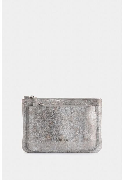 Cosmetiquera Arándano De Cuero Folia Para Mujer Doble Bolsillo Cosmetiquera Arándano De Cuero Folia Para Mujer Doble Bolsillo Plata VÉLEZ