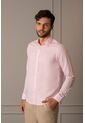 Camisa Manga Larga Para Hombre Fibras Naturales Camisa Manga Larga Para Hombre Fibras Naturales Rosado M VÉLEZ de Vélez