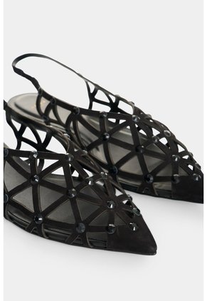Baleta En Cuero Para Mujer Hybris Baleta En Cuero Para Mujer Hybris Negro 35 VÉLEZ
