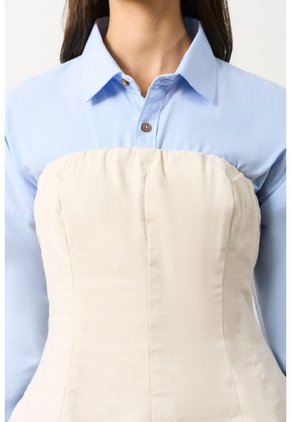 Top Strapless En Denim Para Mujer Lumbre Top Strapless En Denim Para Mujer Lumbre Crema XS VÉLEZ