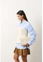 Top Strapless En Denim Para Mujer Lumbre Top Strapless En Denim Para Mujer Lumbre Crema XS VÉLEZ de Vélez