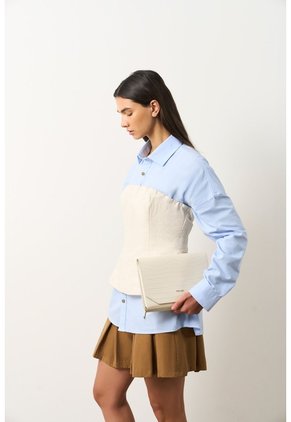 Top Strapless En Denim Para Mujer Lumbre Top Strapless En Denim Para Mujer Lumbre Crema XS VÉLEZ