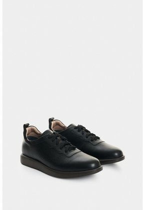 Zapato De Cordón En Cuero Envejecido Para Hombre Nacar 2.0 Zapato De Cordón En Cuero Envejecido Para Hombre Nacar 2.0 Negro 44 VÉLEZ