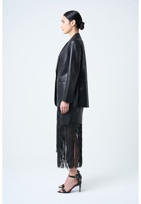 Falda Lyra De Cuero Para Mujer Silueta Wrap Falda Lyra De Cuero Para Mujer Silueta Wrap Negro 12 VÉLEZ
